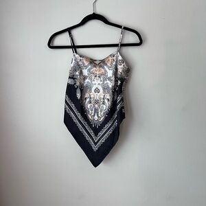 Scarf Tie Back Tank Top